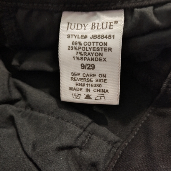 Judy Blues Black Denim Jeans Junior Size 9/29 Straight Leg - Picture 9 of 10